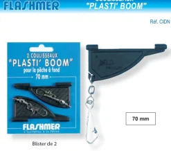 2 coulisseaux Plasti Boom noir 70 mm