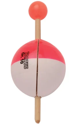 2 Flotteurs Boule Niçoise fendue rouge&blanc