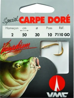 10 Hameçons montés Water Queen spécial Carpe doré 7110 GO 50 cm