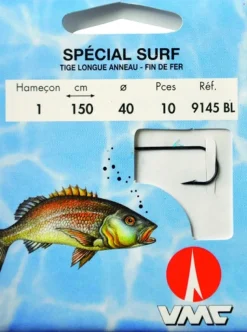 10 Hameçons montés Water Queen spécial surf 9145 BL 150 cm