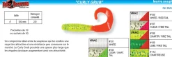 50 Leurres Souples Curltail Grub Bass Assassin 100 mm