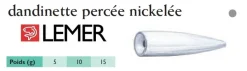 2 Plombs Dandinette percés nickelés