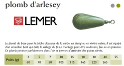 25 Plombs poire + émerillons "Arlesey"