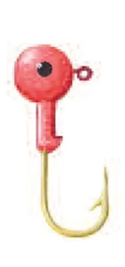 50 têtes plombées peintes rouge Hameçon bronzé