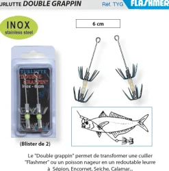 2 Turluttes Double Grappin Inox
