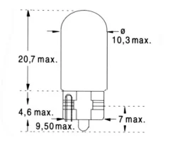 Ampoule Wedge VDM 12V - 3W