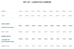 Arbalète fusil harpon chasse sous marine Pathos Laser Evo Carbon 60 cm