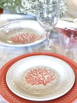 Assiette Plate Marine Business - Collection Harmony Mare Coral - 6 pièces