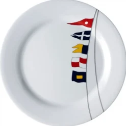 Assiette Plate Marine Business - Collection Regata - 6 Pièces