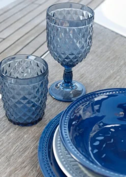 Assiette Plate Marine Business - Collection Harmony Blue - 6 pièces