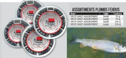 Assortiments de plombs de pêche fendus Dam