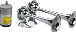 Avertisseur Chromé Osculati type trompe - 2 tons 12V