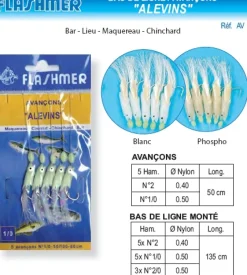 Bas de Ligne Flashmer Alevins 5 Hameçons