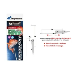 Bas de ligne Snapper Hayabusa Adjustable Rig Bek