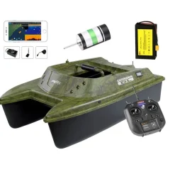Bateau amorceur Anatec Catamaran Dl Camou Oak Brushless Lithium + Sr07 Brushless + Fishing robot