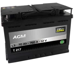 Batterie 12V 70Ah AGM Tech Power Start & Stop