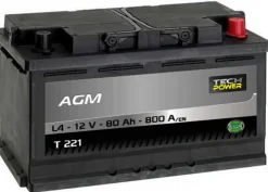 Batterie 12V 80Ah AGM Tech Power Start & Stop