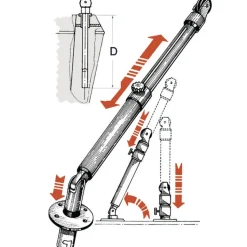 Bossoir Osculati Télescopique 180 Kg