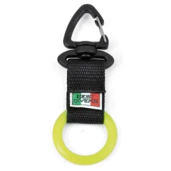 Boucle anneau Best Divers sangle noire à clip Jaune