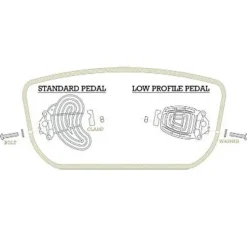 Cales pieds Sea-Lect ajustable pédales basses