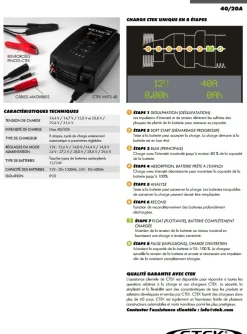 Chargeur de batterie Ctek MXTS 40 12-24 V