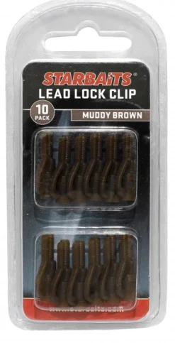 Clip plombs Starbaits Lead Lock Clip Marron