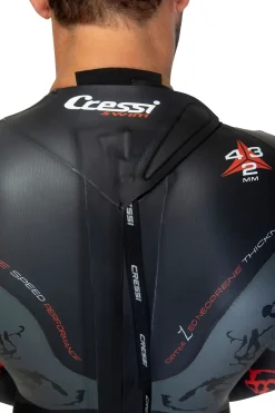 Combinaison de nage Cressi Kuwae - Homme - Noir /Rouge