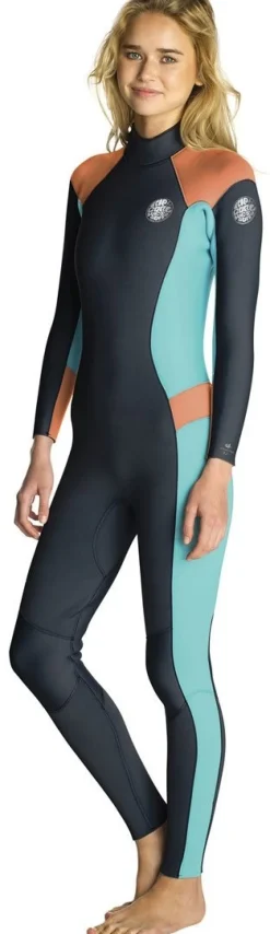 Combinaison femme Rip Curl Dawn patrol 3/2 Back zip - Peach