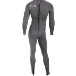 Combinaison longe cote homme Ocean Step Dualzip Steamer 4/3mm Gris-Rouge