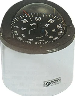 Compas Riviera B6 noir/blanc en fût rose plate utilisation voilier