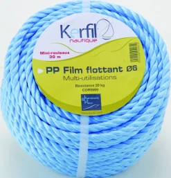 Cordage de pêche polypropylène 30 m bleu