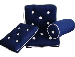 Coussin Euromarine triple bleu