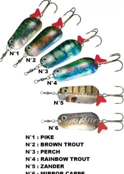 Cuillers de pêche Ondulantes Super Natural Blinker 22 gr / 55 mm Dam