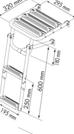Echelle bateau Inox plate forme Plastimo