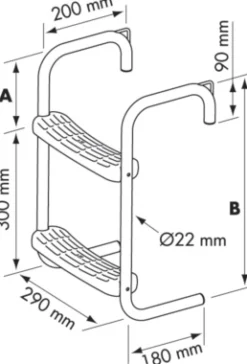 Echelle bateau inox  pour ponton Plastimo