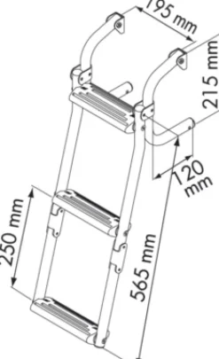 Echelle Bateau marches étroites Plastimo