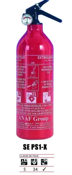 Extincteur 4Water poudre 1Kg - Avec manomètre