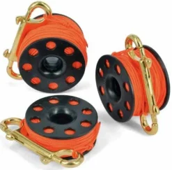 Finger Spool Best Divers Orange Mousqueton Inox