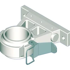 Fixation latérale articulée pour antenne BLU