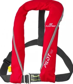 Gilet gonflable Plastimo Pilot 165N Manuel Rouge + Harnais