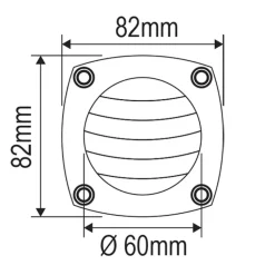 Grille d'aeration Nuova Rade Blanche 8.2 X 8.2 cm