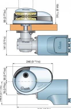 Guindeau électrique vertical Quick Marine Prince DP2