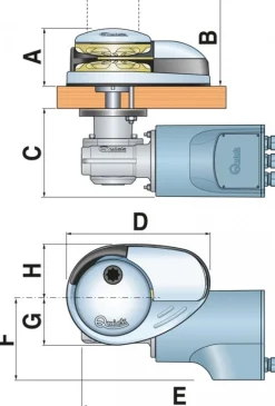 Guindeau électrique vertical Quick Marine Prince DP3