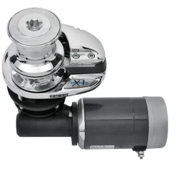 Guindeau vertical Lofrans X1  bronze chromé - 700W - 12V - Barbotin 8mm - Avec poupée