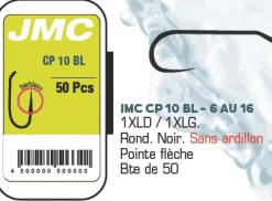 Hameçons JMC CP10BL - Boite de 50