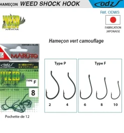 Hameçons Weed Shot Hook X 12