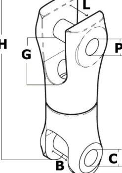Jonction articulée Osculati pour ancre chaîne Ø 6/8 mm