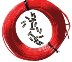 Kit fil nylon Epsealon Rouge 25m (180/100 ème) + 10 sleeves
