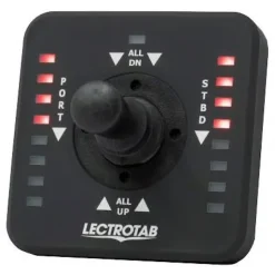 Kit flaps Lectrolab 305X305 mm pelles aluminium avec commutateur Joystick LED 12V