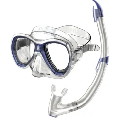 Kit Masque silicone Tuba purge Snorkeling Seac sub Elba Bleu Adulte